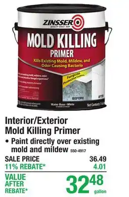 Menards Interior/Exterior Mold Killing Primer offer
