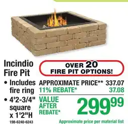 Menards Incindio Fire Pit offer