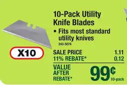 Menards 10-Pack Utility Knife Blades offer