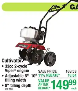 Menards Cultivator GAS TILLERS offer