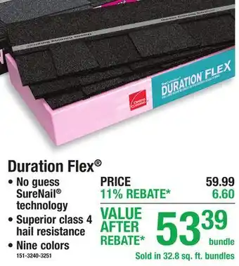 Menards Duration Flex offer