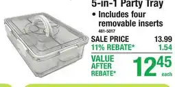 Menards 5-in-1 Party Tray offer