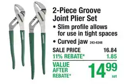 Menards 2-Piece Groove Joint Plier Set offer