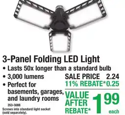 Menards 3-Panel Folding LED Light offer