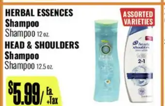 R Ranch Markets HERBAL ESSENCES Shampoo HEAD & SHOULDERS Shampoo offer