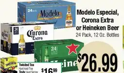 Big Saver Foods Modelo Especial, Corona Extra or Heineken Beer offer