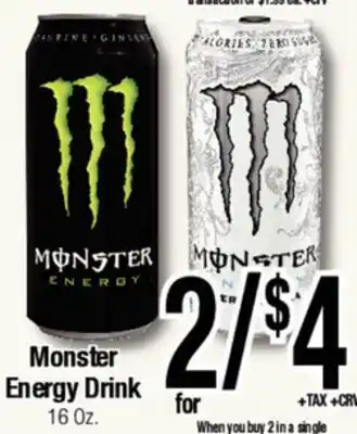 Big Saver Foods Monster Energy Drink offer