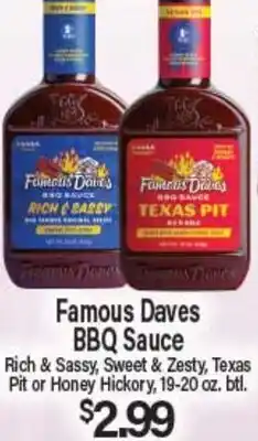 Angelo Caputo's Fresh Market Famous Daves BBQ Sauce offer