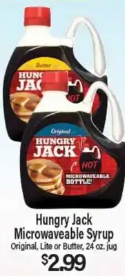 Angelo Caputo's Fresh Market Hungry Jack Microwaveable Syrup offer