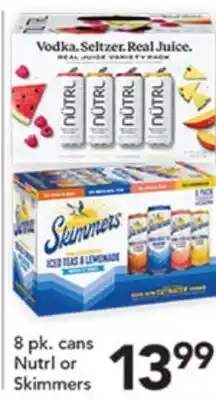 Pete's Fresh Market 8 pk. cans Nutrl or Skimmers offer
