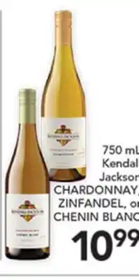 Pete's Fresh Market Kendall Jackson CHARDONNAY, ZINFANDEL, or Chenin Blanc offer