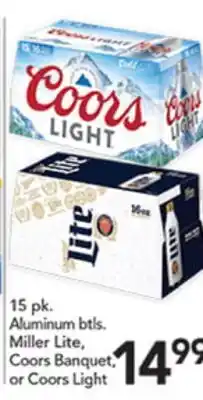 Pete's Fresh Market Miller Lite, Coors Banquet, or Coors Light offer