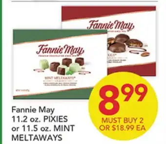 Pete's Fresh Market Fannie May 11.2 oz. PIXIES or 11.5 oz. MINT MELTAWAYS offer