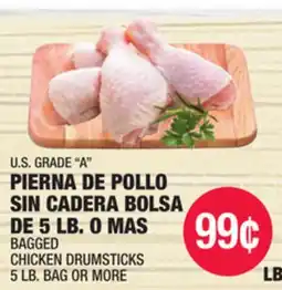 Carnicerias Jimenez U.S. GRADE A PIERNA DE POLLO SIN CADERA BOLSA DE 5 LB. O MAS offer