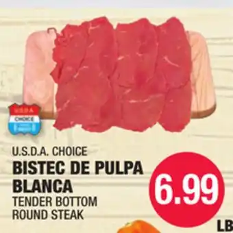 Carnicerias Jimenez U.S.D.A. CHOICE BISTEC DE PULPA BLANCA offer