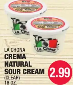 Carnicerias Jimenez LA CHONA CREMA NATURAL SOUR CREAM offer