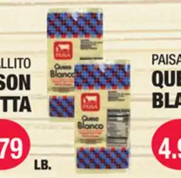 Carnicerias Jimenez PAISA QUESO BLANCO offer