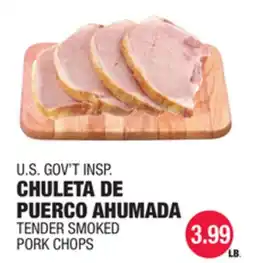 Carnicerias Jimenez U.S. GOV'T INSPI CHULETA DE PUERCO AHUMADA offer