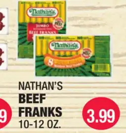 Carnicerias Jimenez NATHAN'S BEEF FRANKS offer