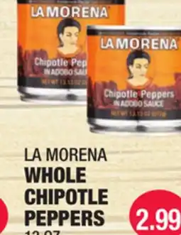 Carnicerias Jimenez LA MORENA WHOLE CHIPOTLE PEPPERS offer