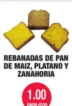 Carnicerias Jimenez REBANADAS DE PAN DE MAIZ, PLATANO Y ZANAHORIA offer