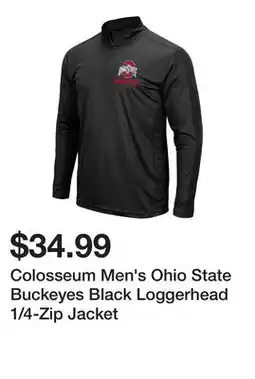 Dick's Sporting Goods Colosseum Men's Ohio State Buckeyes Black Loggerhead 1/4-Zip Jacket offer