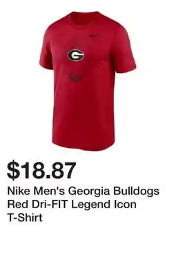 Dick's Sporting Goods Nike Men's Georgia Bulldogs Red Dri-FIT Legend Icon T-Shirt offer
