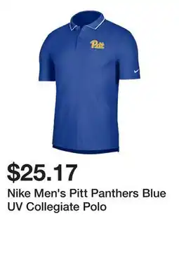 Dick's Sporting Goods Nike Men's Pitt Panthers Blue UV Collegiate Polo offer