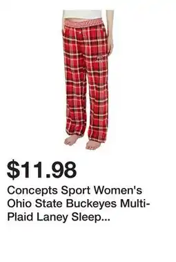 Dick's Sporting Goods Concepts Sport Women's Ohio State Buckeyes Multi-Plaid Laney Sleep Pants offer
