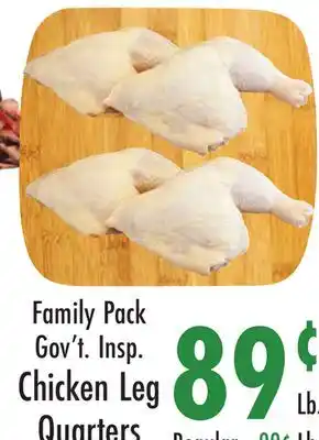 Garden Fresh Market Family Pack Gov't Insp. Chicken Leg Quarters offer