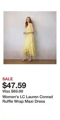 Kohl's Women's LC Lauren Conrad Ruffle Wrap Maxi Dress offer