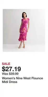 Kohl's Women's Nine West Flounce Midi Dress offer