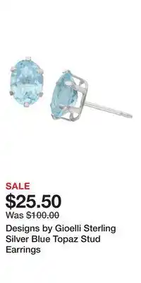 Kohl's Designs by Gioelli Sterling Silver Blue Topaz Stud Earrings offer