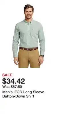 Kohl's Men's IZOD Long Sleeve Button-Down Shirt offer
