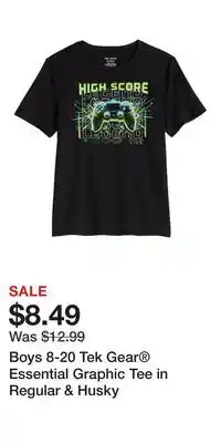 Kohl's Boys 8-20 Tek Gear Essential Graphic Tee in Regular & Husky offer