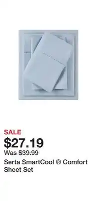 Kohl's Serta SmartCool Comfort Sheet Set offer
