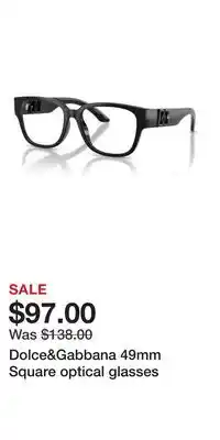 Nordstrom Dolce&Gabbana 49mm Square optical glasses offer