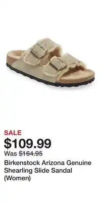 Nordstrom Birkenstock Arizona Genuine Shearling Slide Sandal (Women) offer