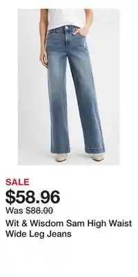 Nordstrom Wit & Wisdom Sam High Waist Wide Leg Jeans offer
