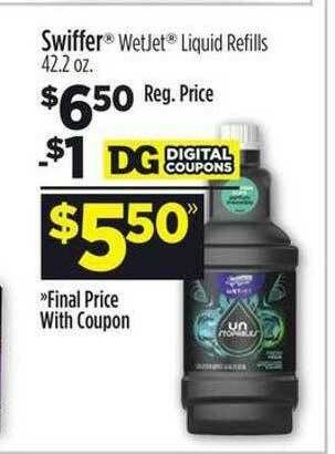 Dollar General Swiffer® WetJet® Liquid Refills offer