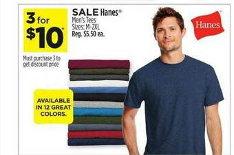 Dollar General Hanes® Men's Tees offer