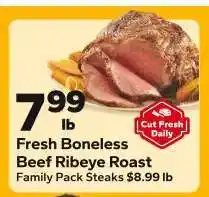 Save a Lot Fresh Boneless Beef Ribeye Roast offer
