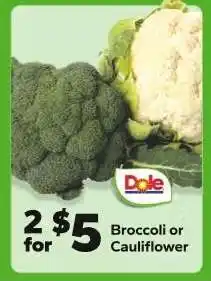 Save a Lot Broccoli or Cauliflower offer