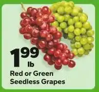 Save a Lot Red or Green Seedless Grapes offer