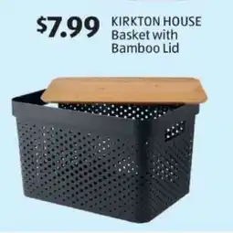 Aldi KIRKTON HOUSE Basket with Bamboo Lid offer