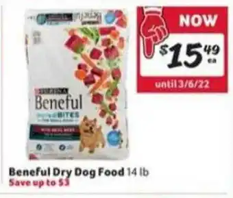 Winn Dixie Purina Beneful Dry Dog Food offer