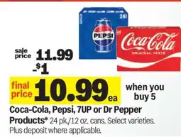 Meijer Coca-Cola, Pepsi, 7UP or Dr Pepper Products offer