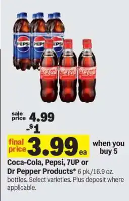 Meijer Coca-Cola, Pepsi, 7UP or Dr Pepper Products offer