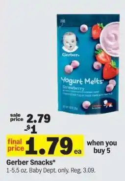 Meijer Gerber Snacks offer