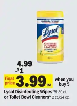 Meijer Lysol Disinfecting Wipes or Toilet Bowl Cleaners offer